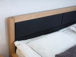 Łóżko dębowe 180x200cm tapicerowane Belagio Grafitowe