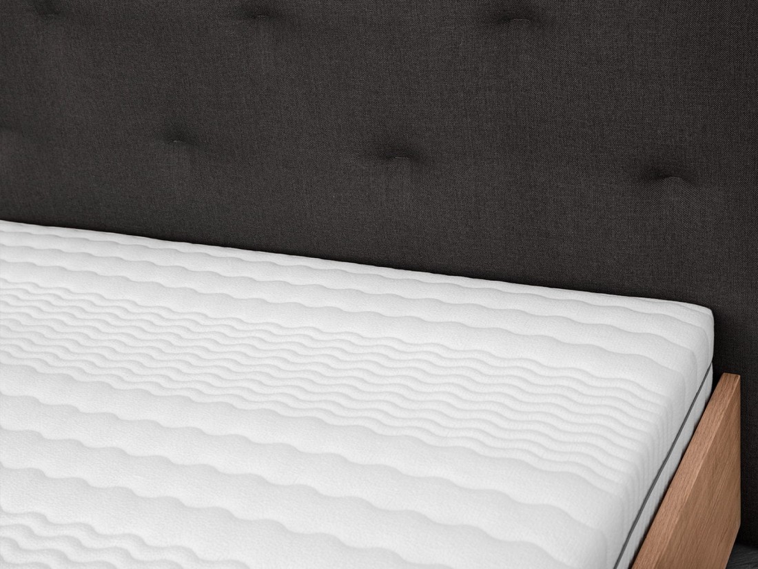 Łóżko dębowe ze stelażem na ramie i pojemnikiem Portofino 160x200