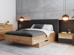 Łóżko dębowe z szufladami Rimini 180x200