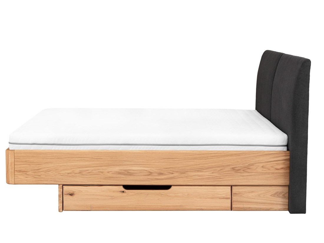 Łóżko dębowe z szufladami Rimini 180x200