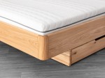 Łóżko dębowe z szufladami Rimini 180x200