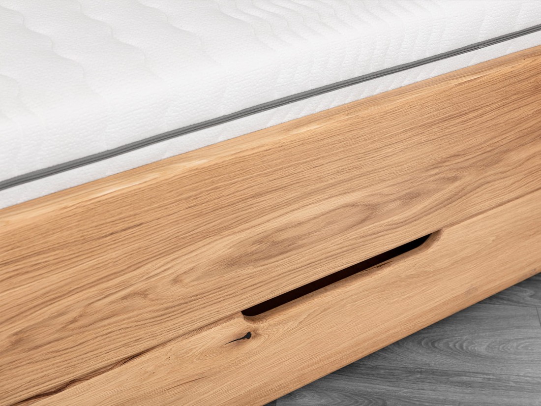 Łóżko dębowe z szufladami Rimini 180x200