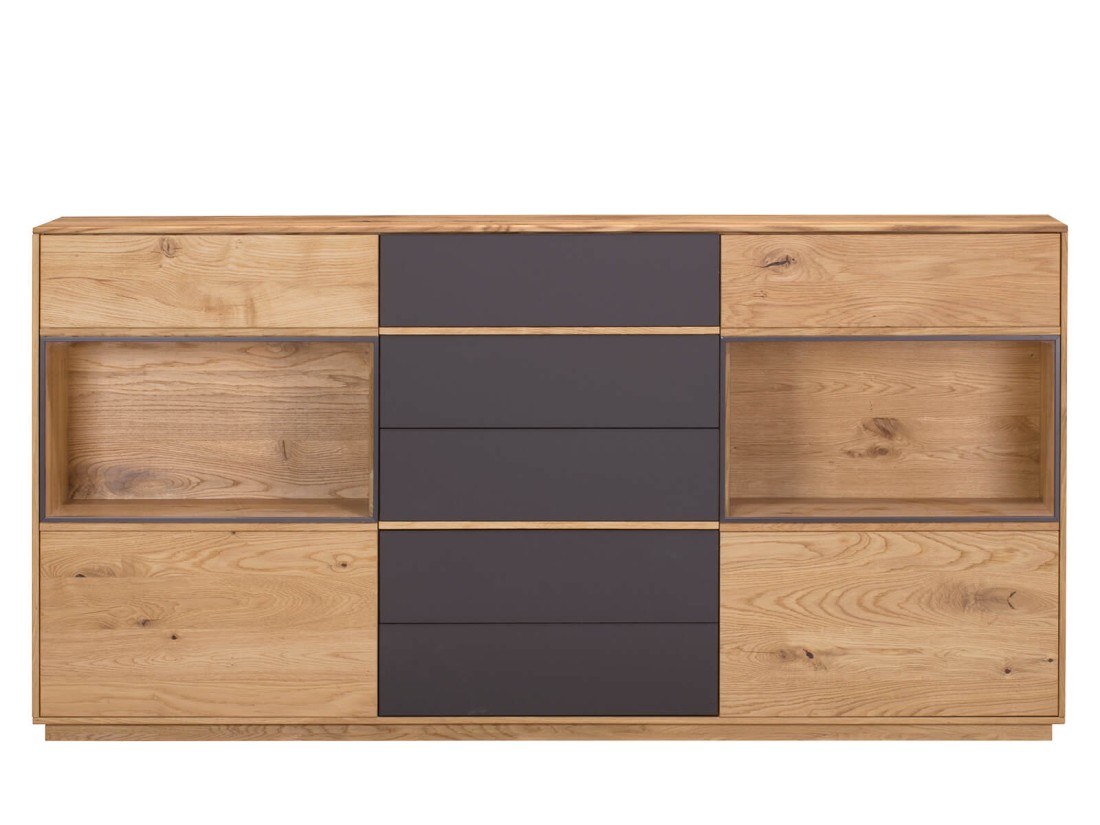 Komoda dębowa lita Taranto nr 15 z oświetleniem LED dąb czysty olej