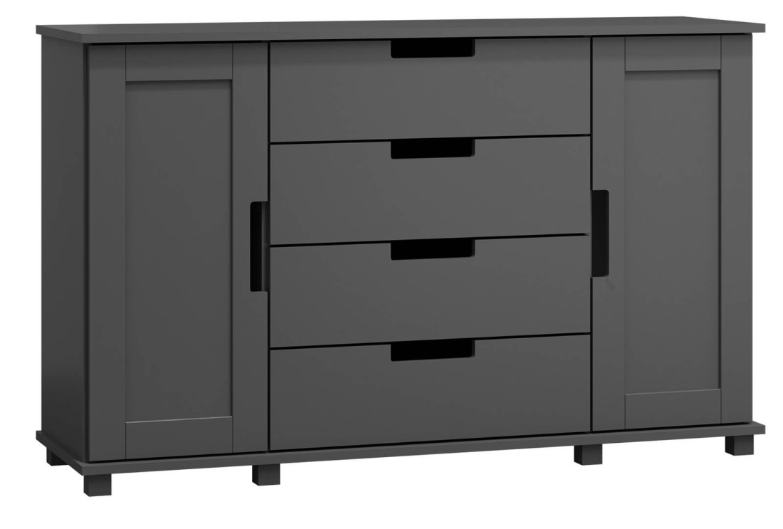 Komoda sosnowa drewniana nr4 Modern 120x120x42 szara