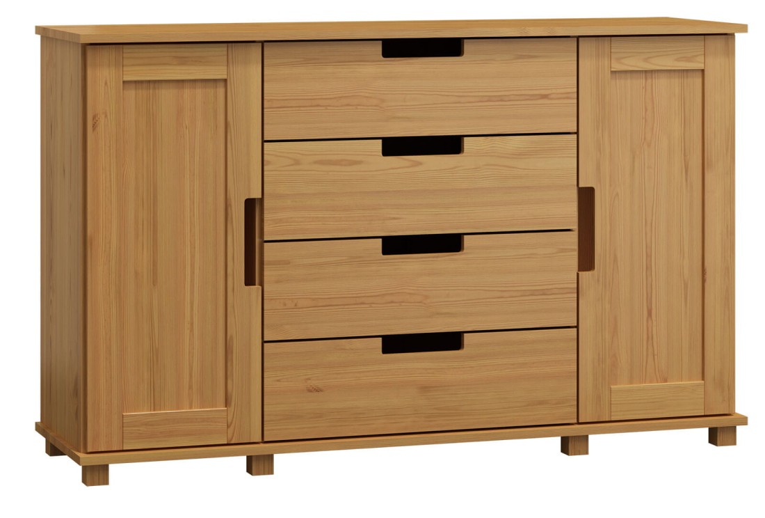 Komoda sosnowa drewniana nr4 Modern 140x80x42 olcha