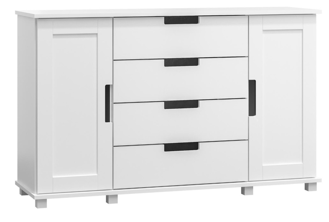 Komoda sosnowa drewniana nr4 Modern 140x100x42 biała