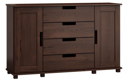 Komoda sosnowa drewniana nr4 Modern 140x120x42 orzech