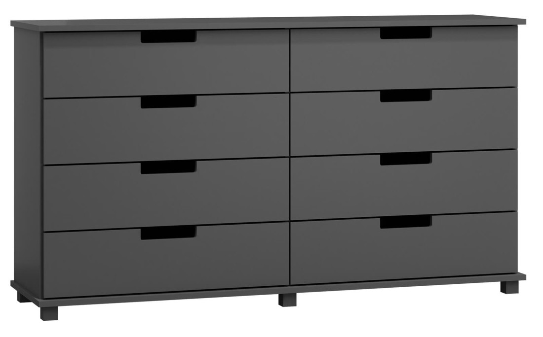 Komoda sosnowa drewniana nr1 Modern 160x100x42 szara
