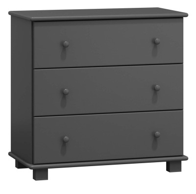 Komoda sosnowa drewniana 3s g47 szara