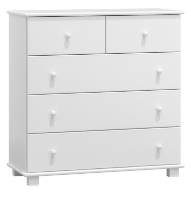 Komoda sosnowa drewniana 5s g42 biała