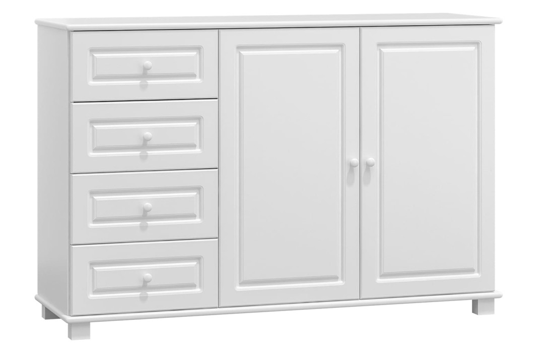 Komoda drewniana sosnowa 152 biała