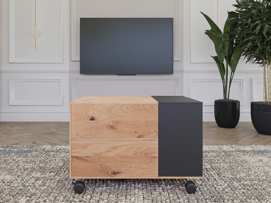 Stolik kawowy dębowy lity Taranto nr 13B dąb czysty olej