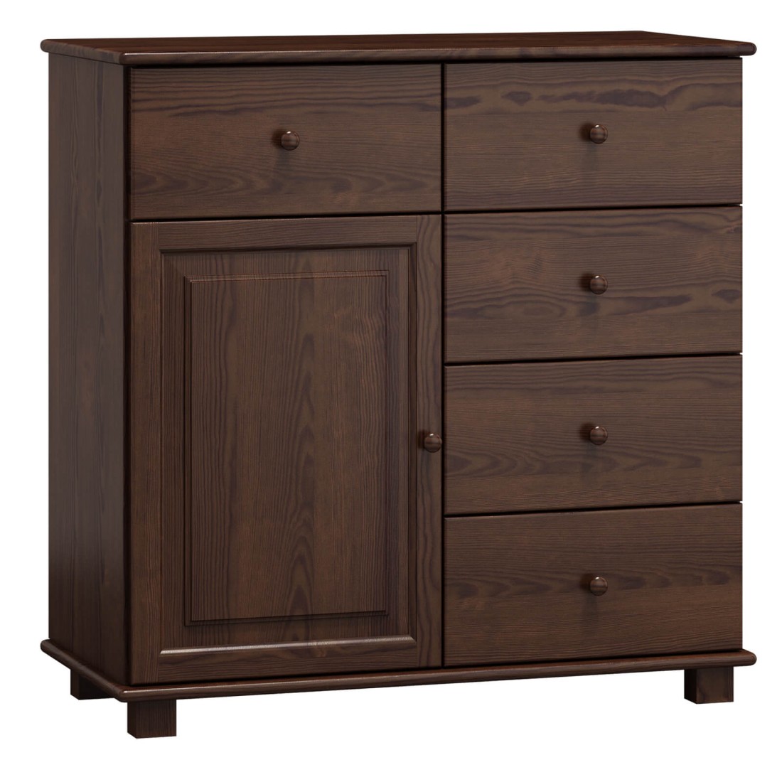 Komoda drewniana sosnowa nr47 g42 orzech