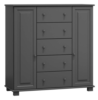 Komoda drewniana sosnowa nr60 g42 szara