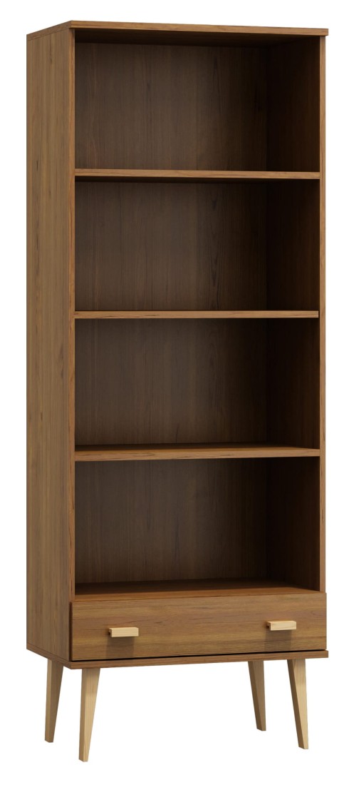 Regał drewniany Venuci Szuflada 79 cm dąb