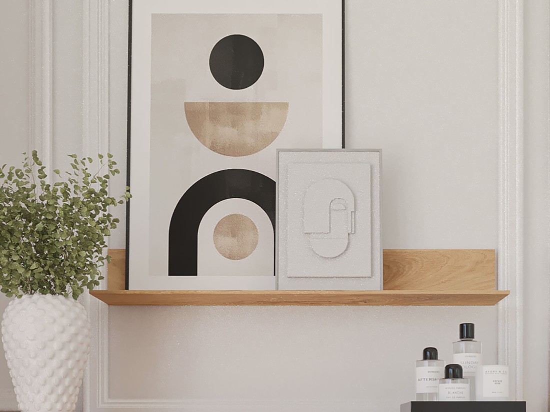 Półka dębowa lita Taranto nr 21 dąb czysty olej