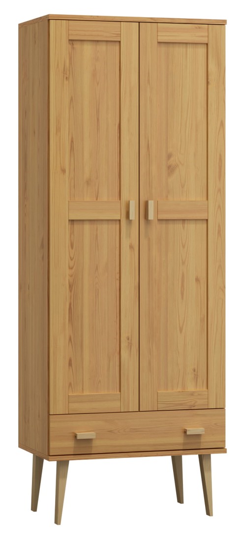 Szafa sosnowa Venuci 2D nr2 wieszak szuflada 89 cm olcha