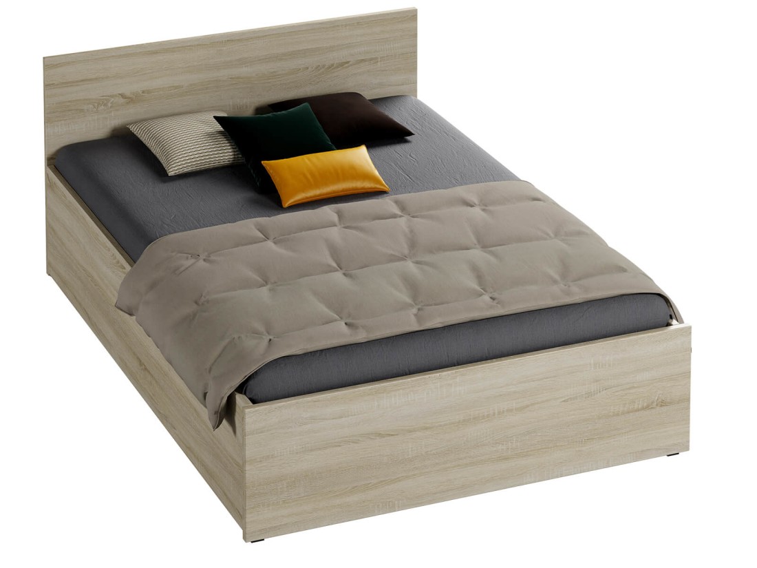 Łóżko z materacem 120x200 DM1 Dąb sonoma 