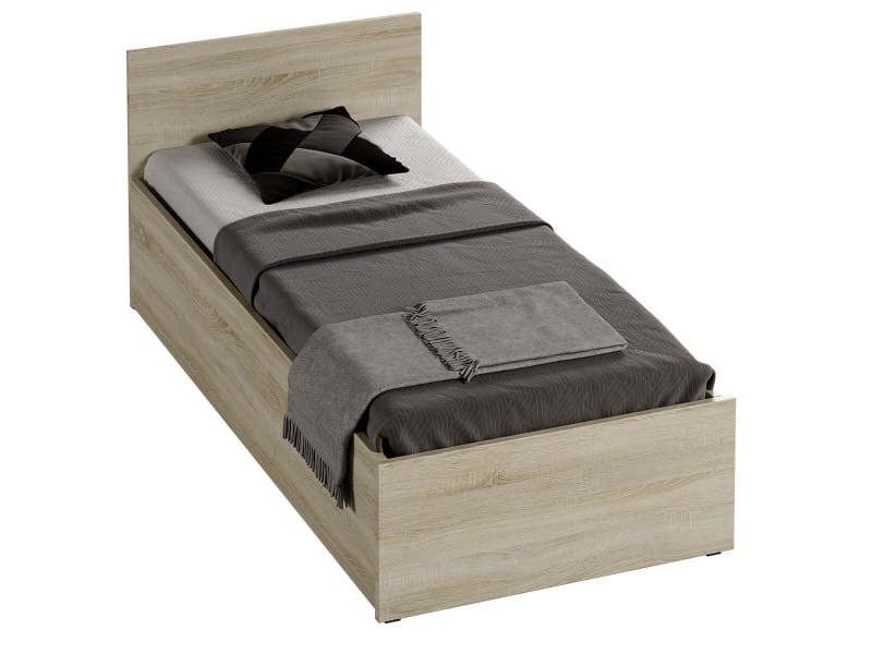 Łóżko z materacem 90x200 DM1 Dąb sonoma