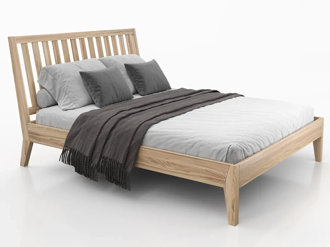 Łóżko drewniane bukowe 160x200 Beskid 01 buk naturalny