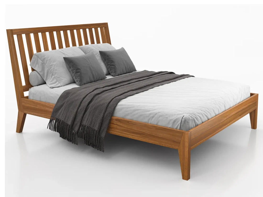 Łóżko drewniane bukowe 160x200 Beskid 01 dąb rustikal