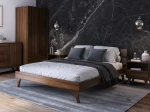 Łóżko drewniane bukowe 180x200 Beskid 02 orzech włoski