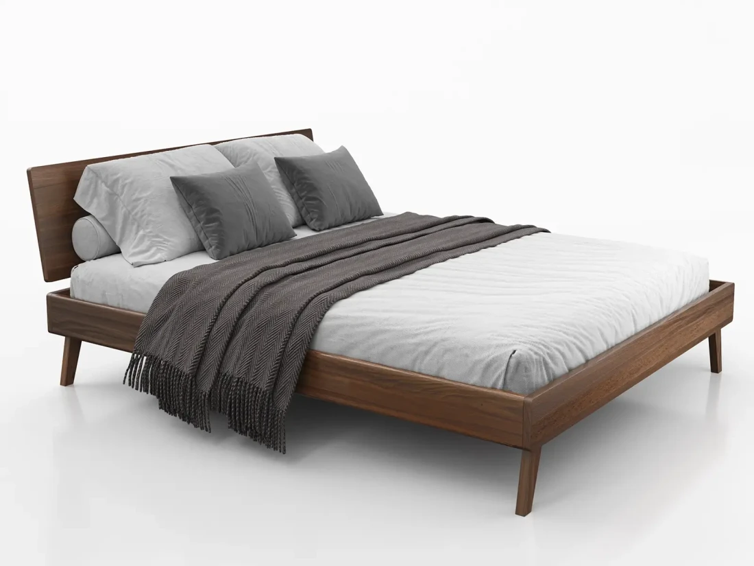 Łóżko drewniane bukowe 180x200 Beskid 03 orzech włoski