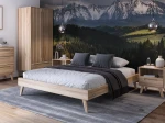 Łóżko bez zagłówka 180x200 drewniane bukowe Beskid 04 buk naturalny