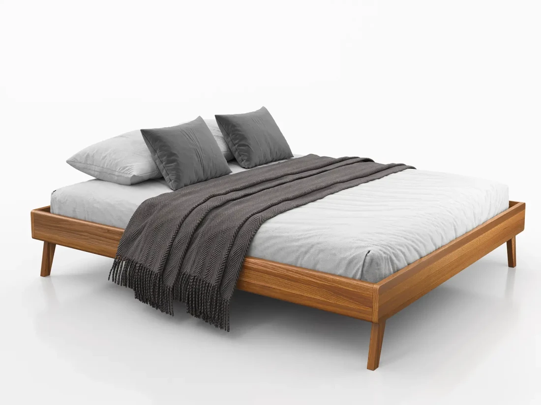 Łóżko bez zagłówka 160x200 drewniane bukowe Beskid 04 dąb rustikal