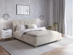Łóżko tapicerowane Skandynawskie 140x200 Scandi line 3 Velvet Szary