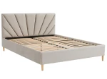 Łóżko tapicerowane Skandynawskie 160x200 Scandi line 3 Velvet Szary