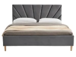 Łóżko tapicerowane Skandynawskie 160x200 Scandi line 3 Velvet Grafitowy