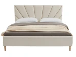 Łóżko tapicerowane Skandynawskie 140x200 Scandi line 3 Velvet Beżowy