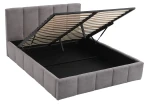 Łóżko tapicerowane z pojemnikiem 140x200 PRO line 18 kolor Soro 90