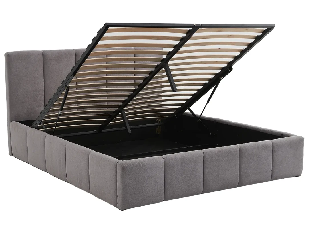 Łóżko tapicerowane z materacem i pojemnikiem 140x200 PRO line 18 kolor Soro 90