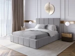 Łóżko tapicerowane z materacem i pojemnikiem 140x200 PRO line 18 kolor Soro 90