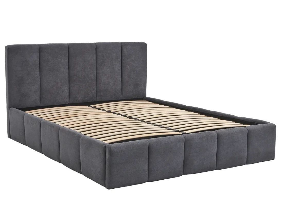 Łóżko tapicerowane z materacem i pojemnikiem 160x200 PRO line 18 kolor Soro 97