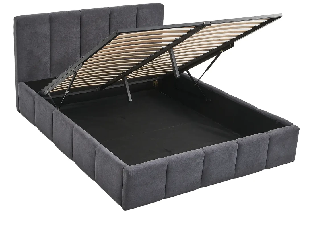 Łóżko tapicerowane z materacem i pojemnikiem 140x200 PRO line 18 kolor Soro 97