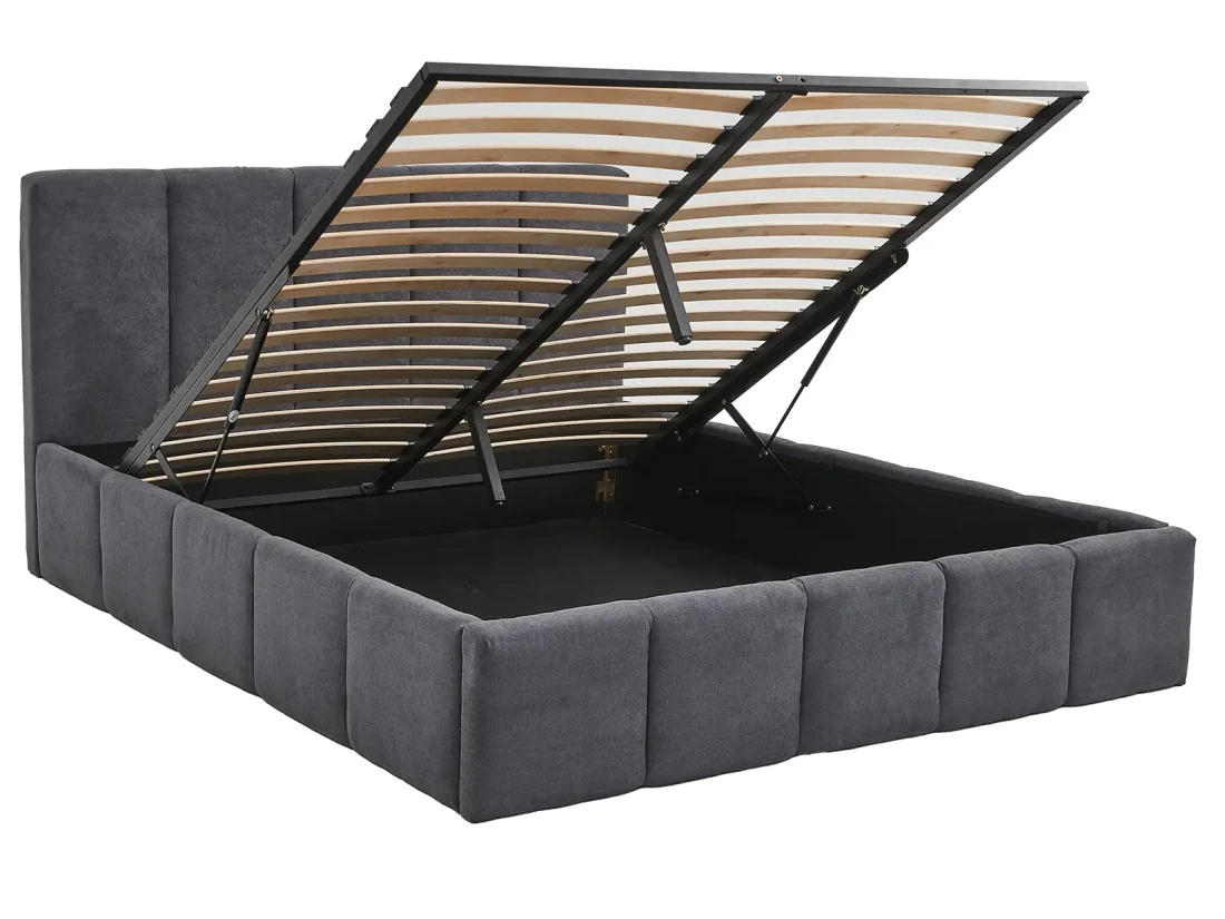 Łóżko tapicerowane z materacem i pojemnikiem 140x200 PRO line 18 kolor Soro 97