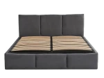 Łóżko tapicerowane z materacem i pojemnikiem 140x200 TOP line 7 Velvet Grafitowy