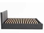 Łóżko tapicerowane z materacem i pojemnikiem 160x200 TOP line 7 Velvet Grafitowy