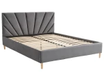 Łóżko tapicerowane z materacem 140x200 Scandi line 3 Velvet Grafitowy