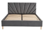 Łóżko tapicerowane z materacem 140x200 Scandi line 3 Velvet Grafitowy