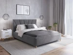 Łóżko tapicerowane z materacem 140x200 Scandi line 3 Velvet Grafitowy