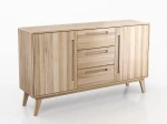 Komoda drewniana bukowa Beskid 3S2D szer. 155 cm buk naturalny