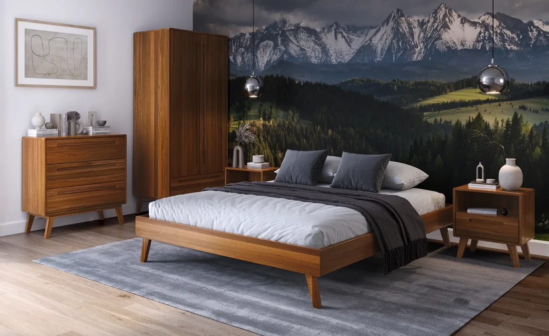 Komoda drewniana bukowa Beskid 3S szer. 90 cm dąb rustikal