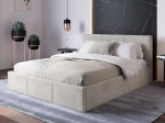  Łóżko tapicerowane z pojemnikiem 180x200 TOP line 7 Velvet Szary