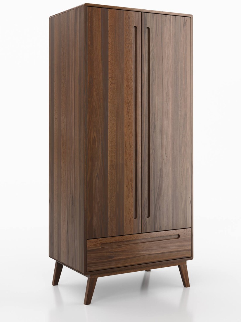 Szafa drewniana bukowa Beskid szer. 90 cm orzech włoski