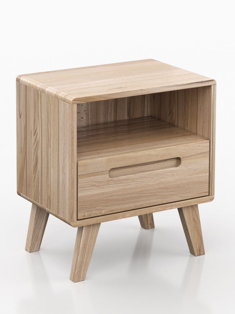 Szafka nocna drewniana bukowa Beskid buk naturalny