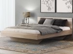 Łóżko lewitujące 160x200 dąb sonoma DM2 z płyty meblowej